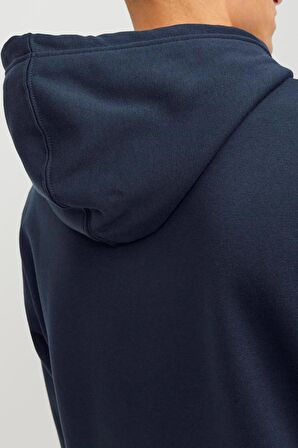 JACK&JONES JCOLOGAN SWEAT HOOD AW23 LACİVERT