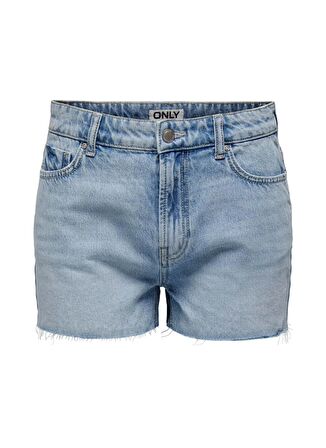 Only Normal Bel Normal Mavi Kadın Denim Şort ONLJACI MW RW SHORTS DNM STY662