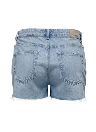 Only Normal Bel Normal Mavi Kadın Denim Şort ONLJACI MW RW SHORTS DNM STY662
