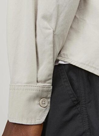 Jack & Jones Relaxed Krem Erkek Gömlek JCOCOLLECTIVE ZAC OVERSHIRT LS SN
