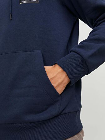 Jack&Jones Kapüşonlu Lacivert Erkek Sweatshirt 12251998
