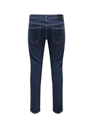 Only & Sons Yüksek Bel Dar Koyu Mavi Erkek Denim Pantolon ONSLOOM SLIM ONE GREY 6707 NIS DNM