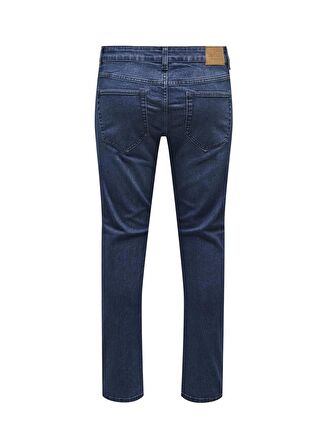 Only & Sons Normal Bel Dar Koyu Mavi Erkek Denim Pantolon ONSLOOM SLIM ONE DBD 6455 PIM DNM V