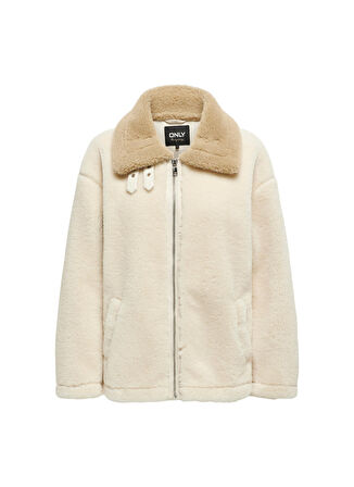 Only Krem Kadın Mont ONLBUKET BONDED FUR JACKET OTW