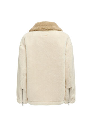 Only Krem Kadın Mont ONLBUKET BONDED FUR JACKET OTW