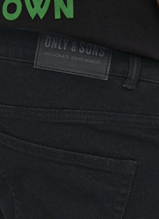 Only & Sons Yüksek Bel Dar Siyah Erkek Denim Pantolon ONSWARP SKINNY BLKD 7988 BJ DNM VD