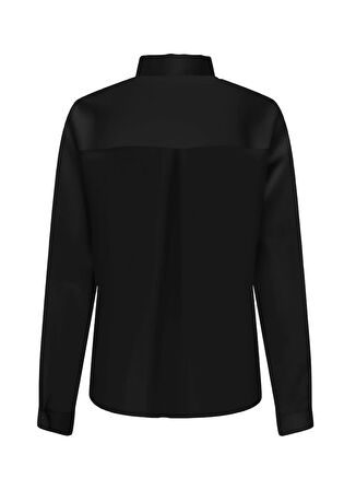 Only Rahat Gömlek Yaka Düz Siyah Kadın Gömlek ONLJANE LIFE L/S SHIRT PTM