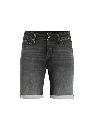 Jack & Jones Regular Fit Siyah Erkek Denim Şort JJIRICK JJICON SHORTS SQ 612 I.K SS