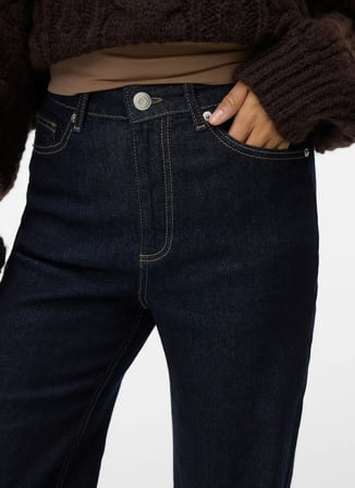 Vero Moda Lacivert Kadın Bol Kesim Denim Pantolon VMTESSA HR WIDE JEANS RA369 GA NOOS