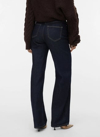 Vero Moda Lacivert Kadın Bol Kesim Denim Pantolon VMTESSA HR WIDE JEANS RA369 GA NOOS