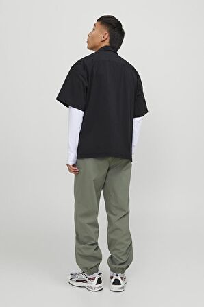 JACK&JONES JCOALTITUDE SHIRT SS OVERSIZED12251280 SİYAH