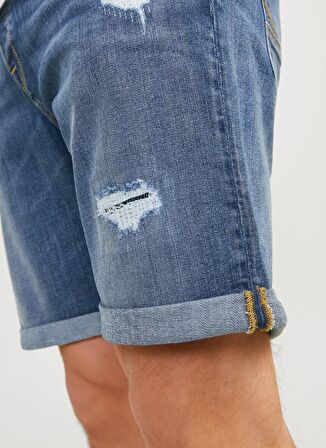 Jack & Jones Regular Fit Mavi Erkek Denim Şort JJIRICK JJFOX SHORTS 50SPS CB 039 S