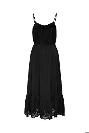 15313166 Only Onllou Lıfe Emb Strap Ankel Dress Ptm Kadın Elbise Black