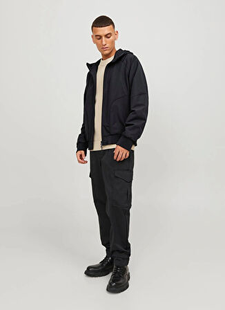 Jack & Jones Siyah Erkek Mont JCOTRACK BOMBER JACKET NOOS