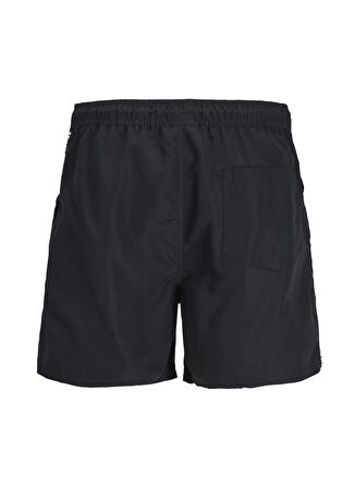 Jack & Jones Siyah Erkek Şort Mayo JPSTFIJI JJSWIM BLACK TAPE LY SN