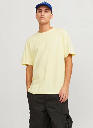 Jack & Jones Yuvarlak Yaka Krem Erkek T-Shirt JJEORGANIC BASIC TEE SS O-NECK NOOS