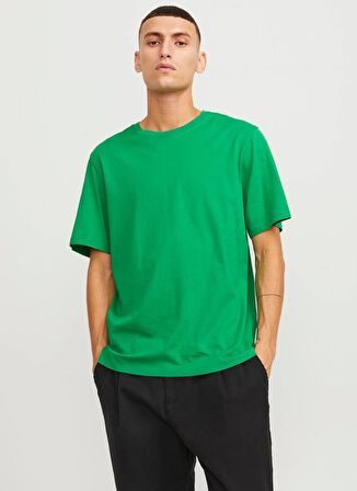 Jack & Jones Yuvarlak Yaka Yeşil Erkek T-Shirt JJEORGANIC BASIC TEE SS O-NECK NOOS