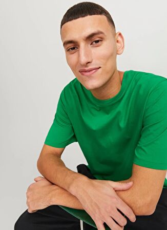 Jack & Jones Yuvarlak Yaka Yeşil Erkek T-Shirt JJEORGANIC BASIC TEE SS O-NECK NOOS