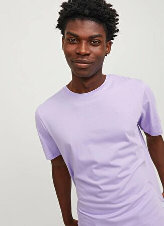 Jack & Jones Yuvarlak Yaka Mor Erkek T-Shirt JJEORGANIC BASIC TEE SS O-NECK NOOS