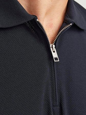 Jack & Jones Jjemac Zip Ss Polo Sn Erkek T-Shirt
