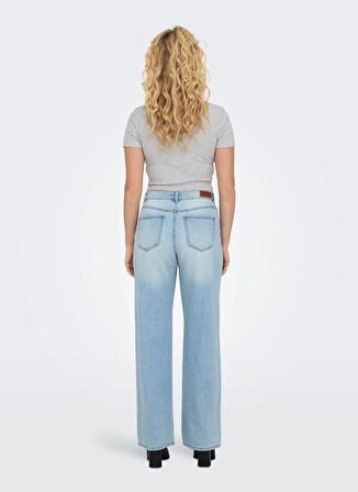 Only O Yaka Düz Gri Kadın T-Shirt ONLBETTY S/S O-NECK SHORT TOP CC JR