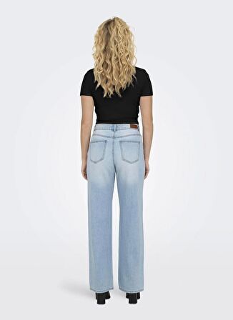 Only O Yaka Düz Siyah Kadın T-Shirt ONLBETTY S/S O-NECK SHORT TOP CC JR