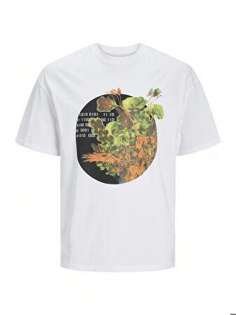 Jack&Jones Jcofloral Tee Ss Crew Erkek T-shirt