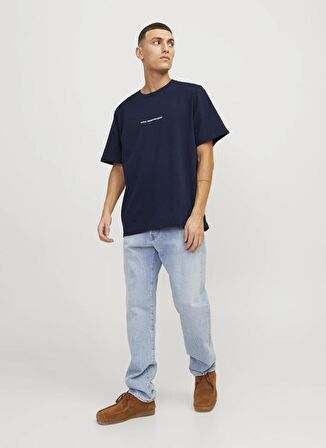 Jack & Jones Yuvarlak Yaka Lacivert Erkek T-Shirt RDDODIS TEE S/S CREW NECK SN