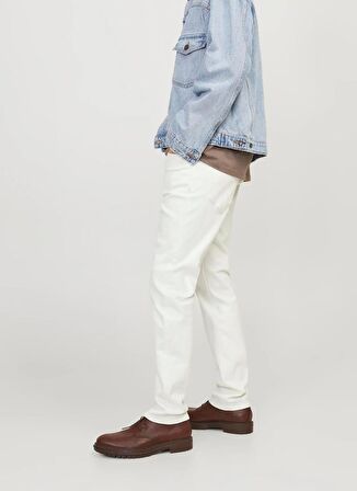 Jack & Jones Düşük Bel Slim Fit Beyaz Erkek Denim Pantolon JJIGLENN JJEVAN CJ 977 SN