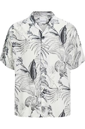 JACK&JONES JJGURU MONOCHROME AOP RESORT SHIRT SS12249210 TAŞ