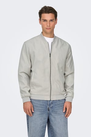 Only & Sons ONSLUCAS Erkek Süet Görünümlü Bomber Ceket Günlük Rahat Şık 