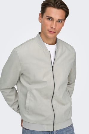 Only & Sons ONSLUCAS Erkek Süet Görünümlü Bomber Ceket Günlük Rahat Şık 