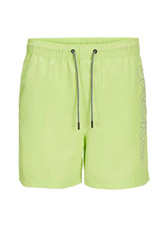 Jack & Jones Yeşil Erkek Şort Mayo JPSTFIJI JJSWIM DOUBLE LOGO SN LY
