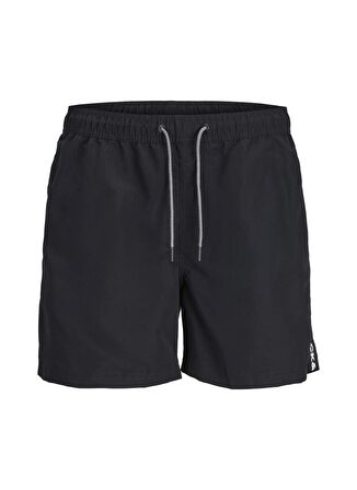 Jack & Jones Siyah Erkek Şort Mayo JPSTFIJI JJSWIM BLACK TAPE LY SN