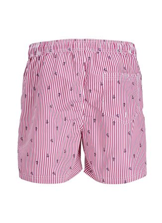 Jack & Jones Pembe Erkek Şort Mayo JPSTFIJI JJSWIM SMALL STRIPES LY SN