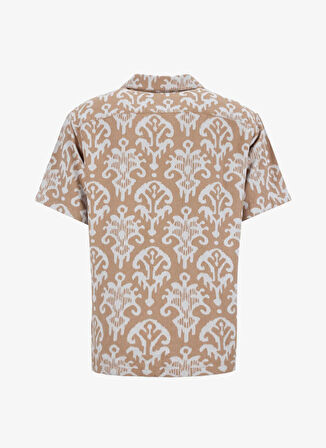 Jack & Jones Rahat Kahve Erkek Gömlek JPRBLUALIJAH JACQUARD RESORT SHIRT