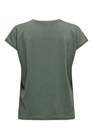 Only Kadın Onlclaudıa Bisiklet Yaka Kısa Kollu T-Shirt 15318422 Haki