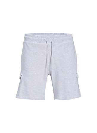 Jack & Jones Bağlamalı Bel Normal Beyaz Erkek Şort JPSTLOGO SWEAT SHORTS 2 COL SN GMS