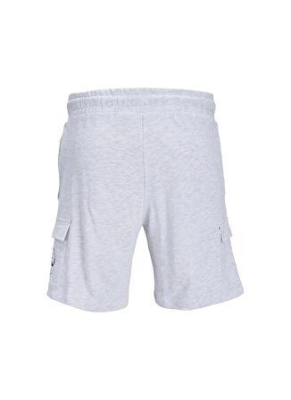 Jack & Jones Bağlamalı Bel Normal Beyaz Erkek Şort JPSTLOGO SWEAT SHORTS 2 COL SN GMS