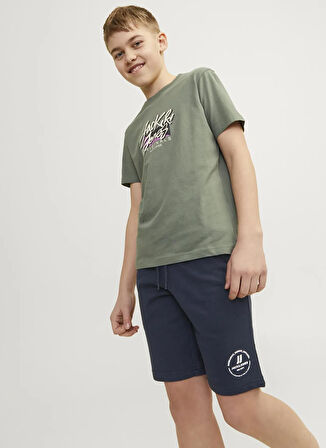 Jack & Jones Lastikli Bel Normal Lacivert Erkek Çocuk Şort 12249966