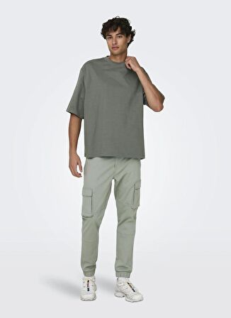 Only & Sons Lastikli Paça Su Yeşili Erkek Kargo Pantolon ONSCAM STAGE CARGO CUFF LIFE 6687 N