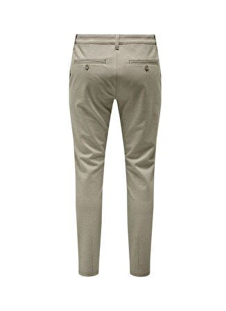 Only & Sons Yüksek Bel Dar Bej Erkek Chino Pantolon ONSMARK SLIM TAP 0