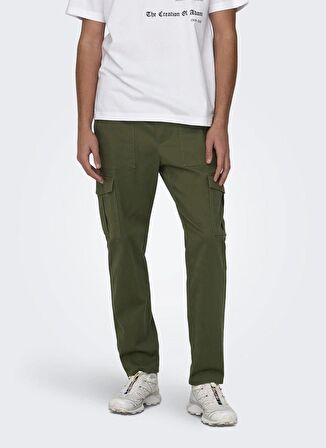 Only & Sons Dar Paça Haki Erkek Kargo Pantolon ONSLUC CARGO TAP 0121 PANT