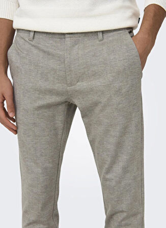 Only & Sons Normal Bel Dar Paça Açık Kahve Erkek Pantolon ONSMARK SLIM CHECK 020919 PANT NOOS