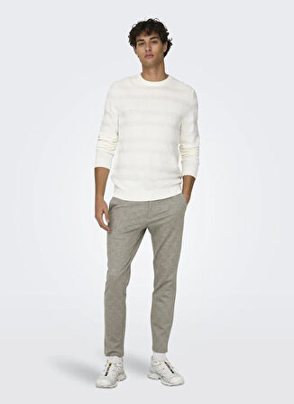 Only & Sons Normal Bel Dar Paça Açık Kahve Erkek Pantolon ONSMARK SLIM CHECK 020919 PANT NOOS