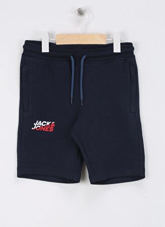Jack & Jones Bağlamalı Bel Normal Lacivert Erkek Şort JPSTKOBBEROE SWEAT SHORTS JNR