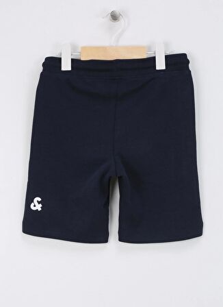 Jack & Jones Bağlamalı Bel Normal Lacivert Erkek Şort JPSTKOBBEROE SWEAT SHORTS JNR