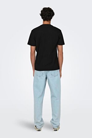ONLY & SONS ONSLOGAN LIFE REG FUNNY SS TEE 22028178 SİYAH