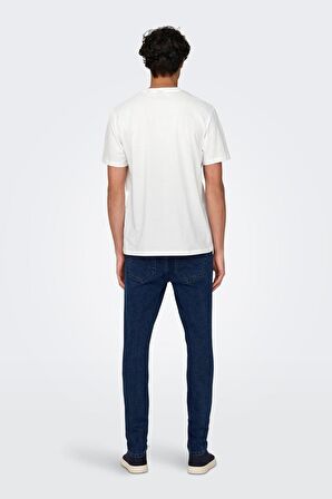ONLY & SONS ONSLOGAN LIFE REG FUNNY SS TEE 22028178 BEYAZ