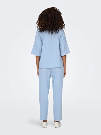 Only Onlcaro-Poptrash Easy Linen Kadın Pantolon 15278710